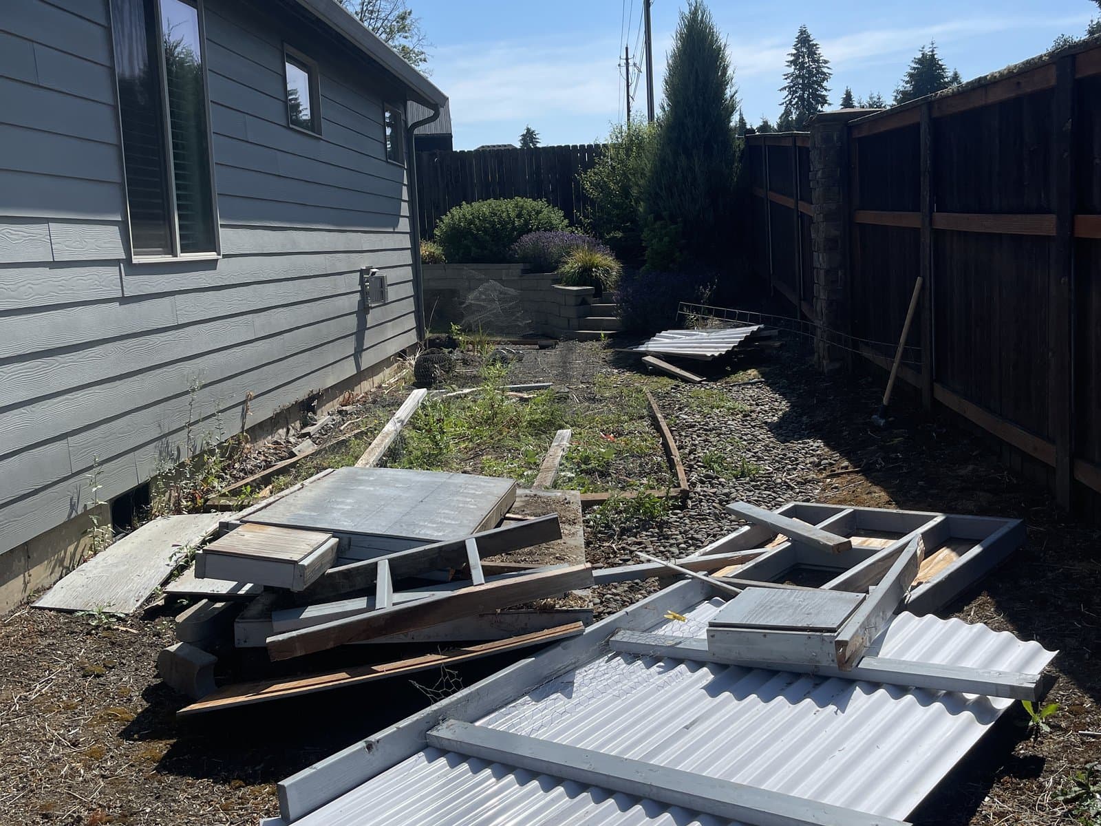 A real demolition services job in the Portland–Vancouver metro by Brisk Junk Removal