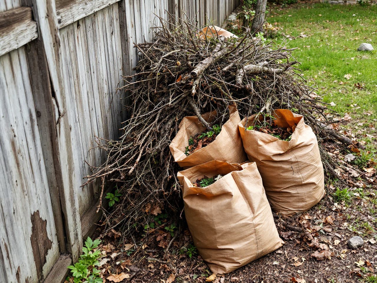 A real yard debris & brush removal job in the Portland–Vancouver metro by Brisk Junk Removal